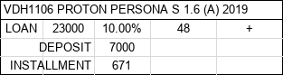 Harga dan bayaran VDH1106